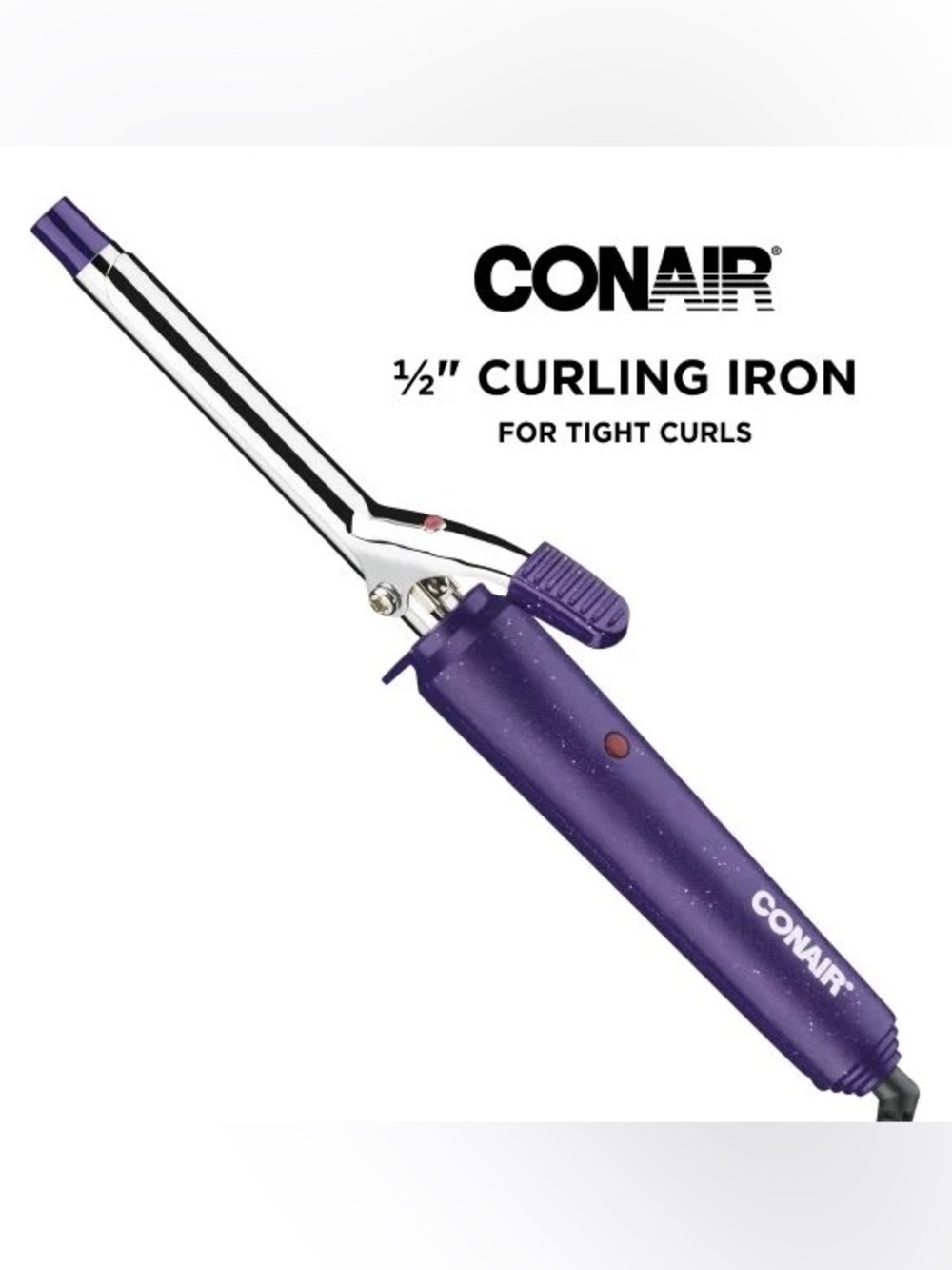 Conair 1/2" Purple Curling Iron for Tight Curls